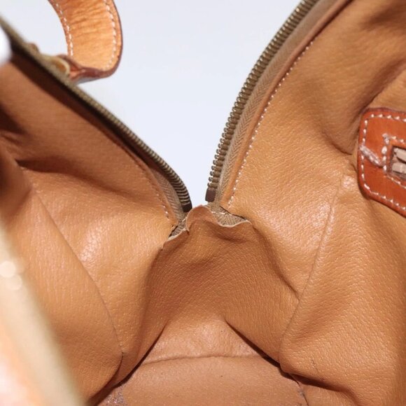 CELINE Macadam Canvas Hand Bag PVC Leather Brown Gold Auth 119983 - Picture 13 of 16